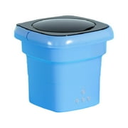 Foldable Mini Washing Machine Small Bucket Washer with Handle 36W 2.8L Easy to Carry Mini Clothes Washer for RV Camping Laundry Underwear blue
